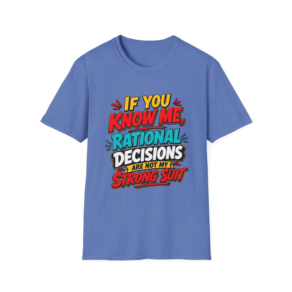 "If You Know Me, Rational": Funny Comic-Style Graphic Tee Shirt V2