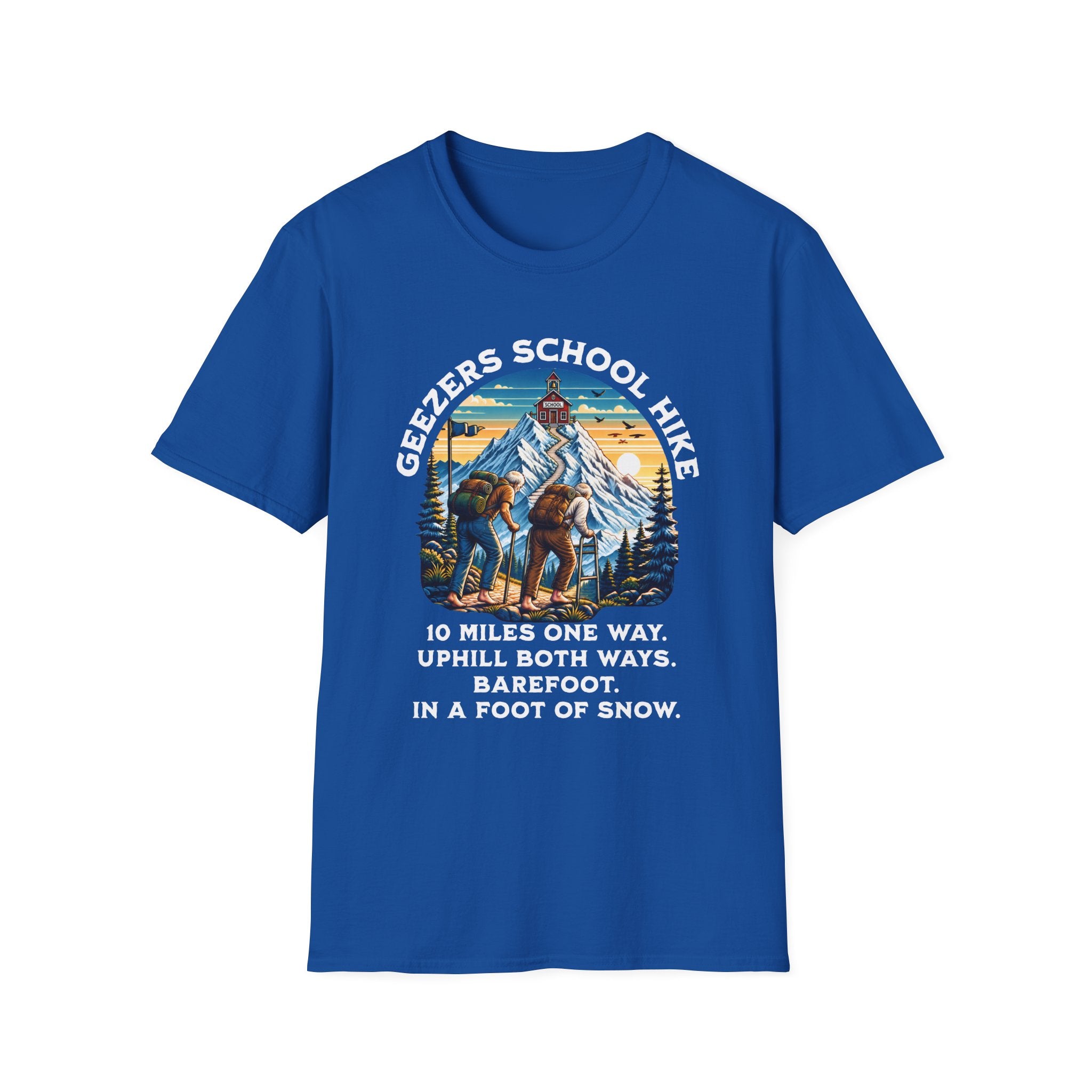 'Geezers School Hike' Mountain Vintage Graphic Tee