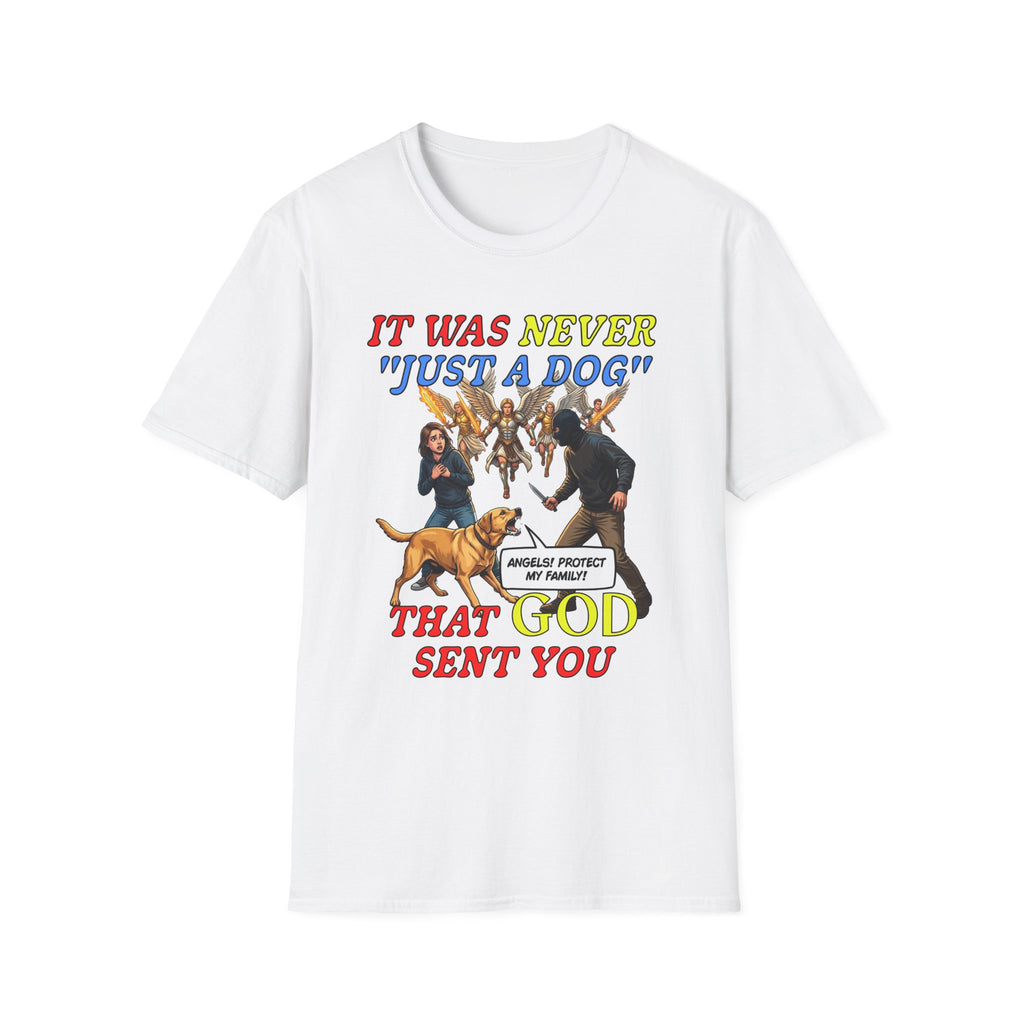 Dog Lovers "It Was Never Just A Dog" Faith Based Dog Lovers T-Shirt.