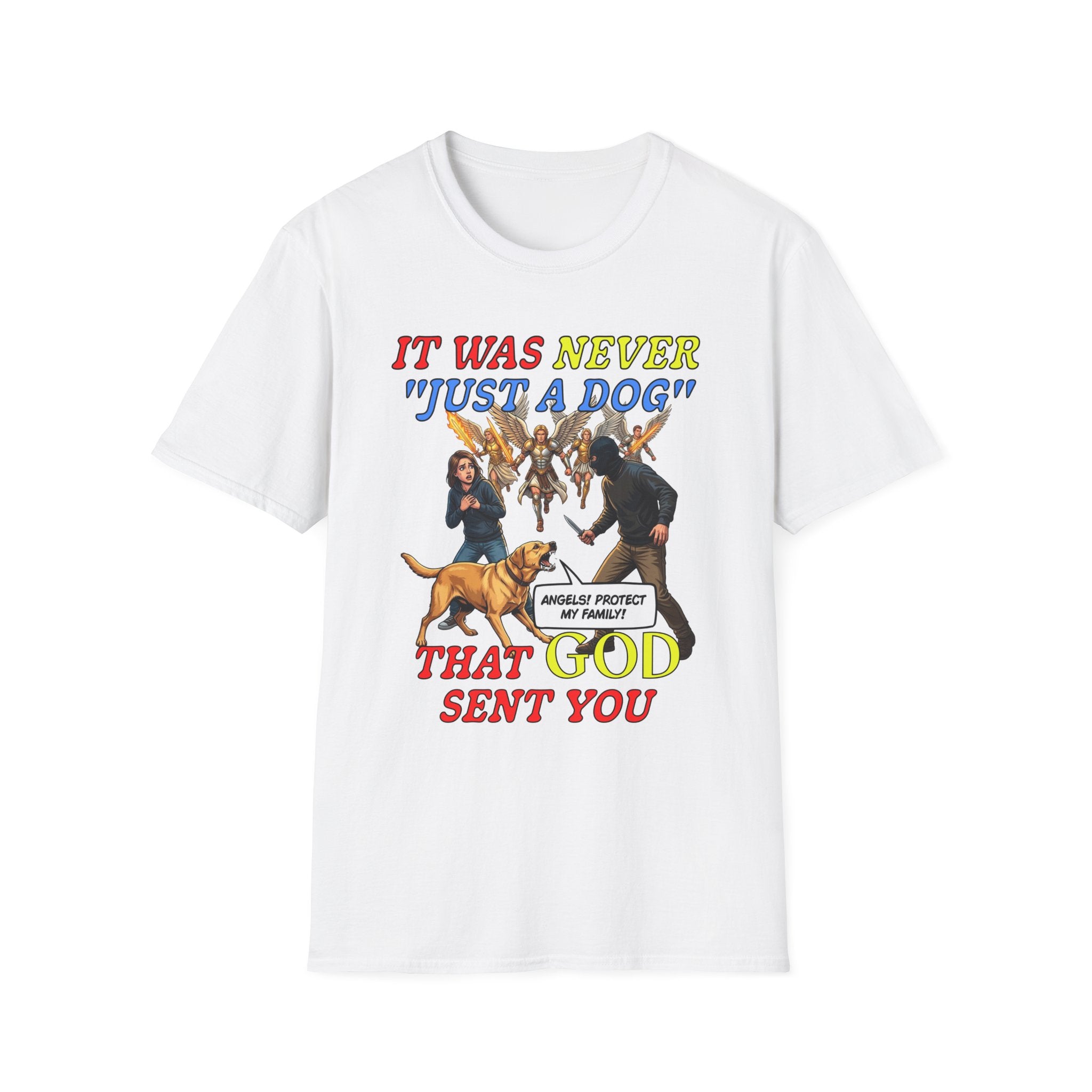 Dog Lovers "It Was Never Just A Dog" Faith Based Dog Lovers T-Shirt.