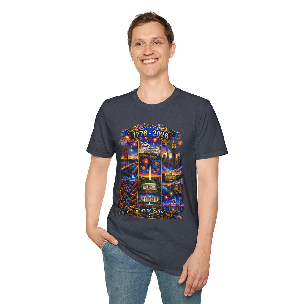 1776–2026 Celebrating 250 Years Patriotic USA Anniversary T-Shirt V2