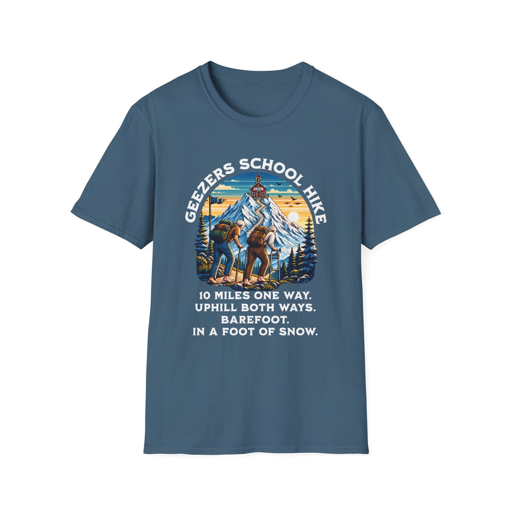 'Geezers School Hike' Mountain Vintage Graphic Tee