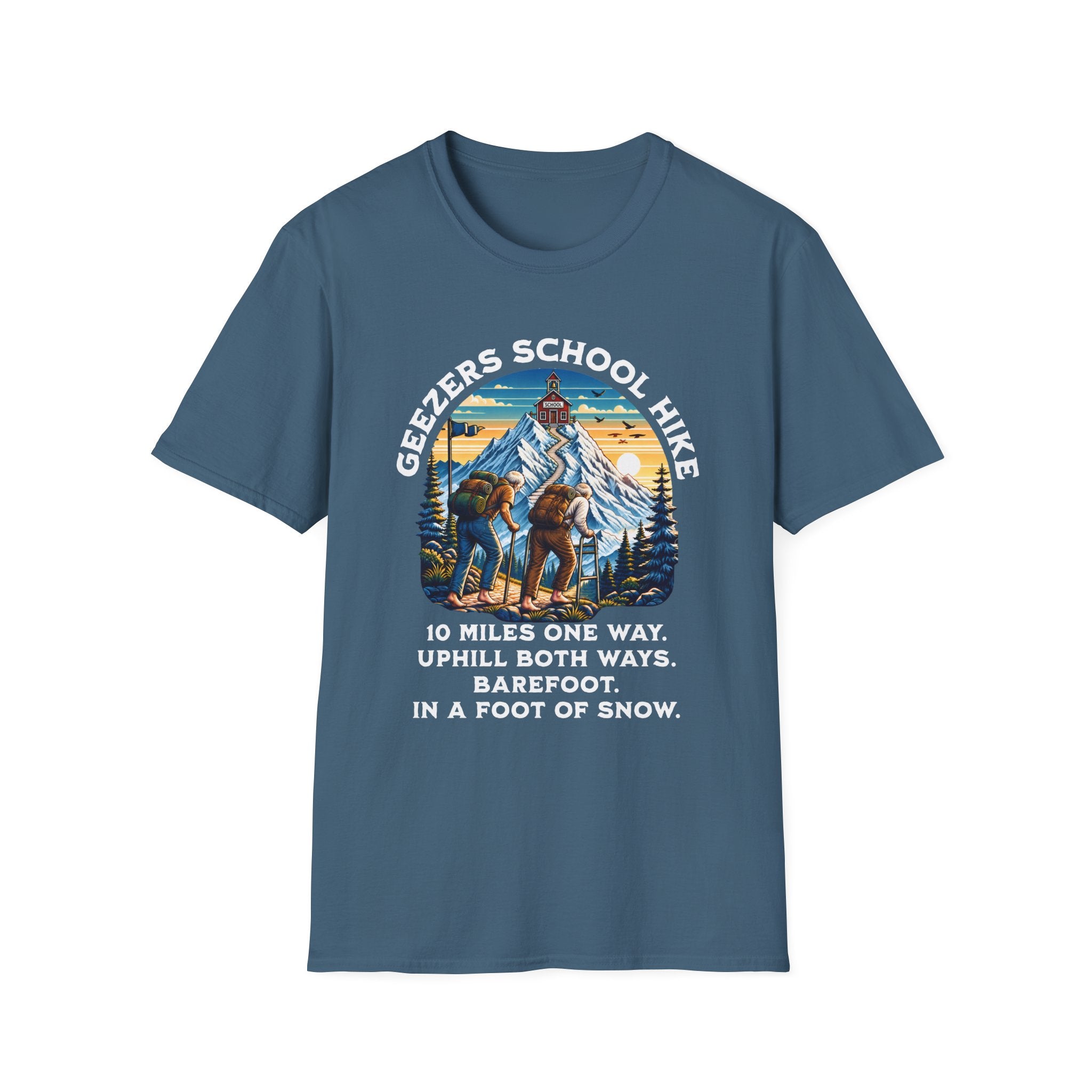 'Geezers School Hike' Mountain Vintage Graphic Tee