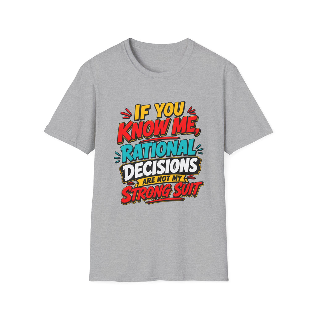 "If You Know Me, Rational": Funny Comic-Style Graphic Tee Shirt V2