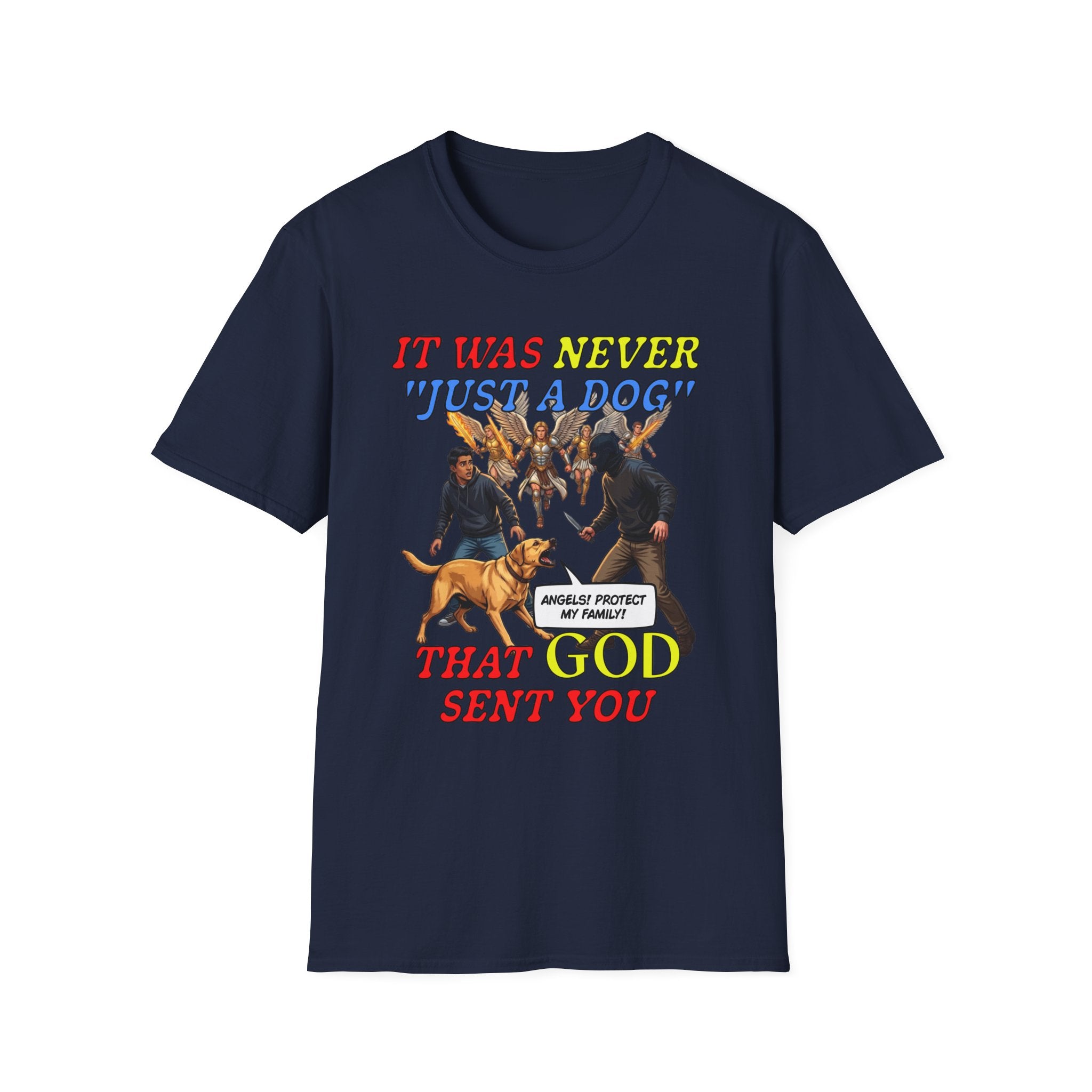 Dog Lovers "It Was Never Just A Dog" Faith Based Dog Lovers T-Shirt.