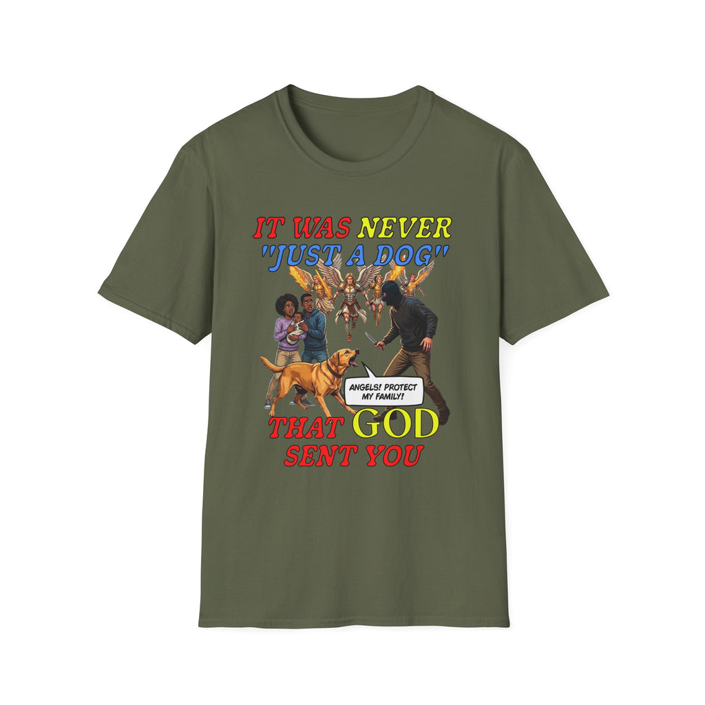 Dog Lovers "It Was Never Just A Dog" Faith Based Dog Lovers T-Shirt.