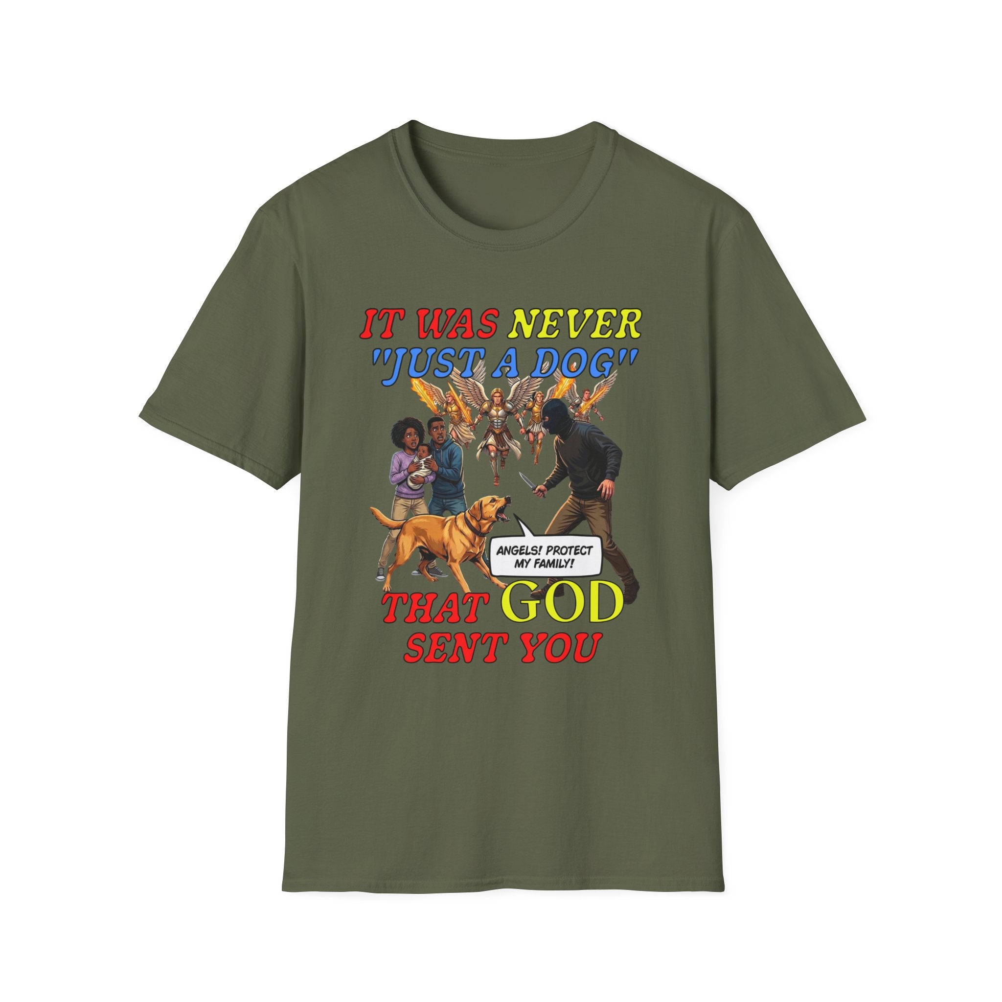 Dog Lovers "It Was Never Just A Dog" Faith Based Dog Lovers T-Shirt.