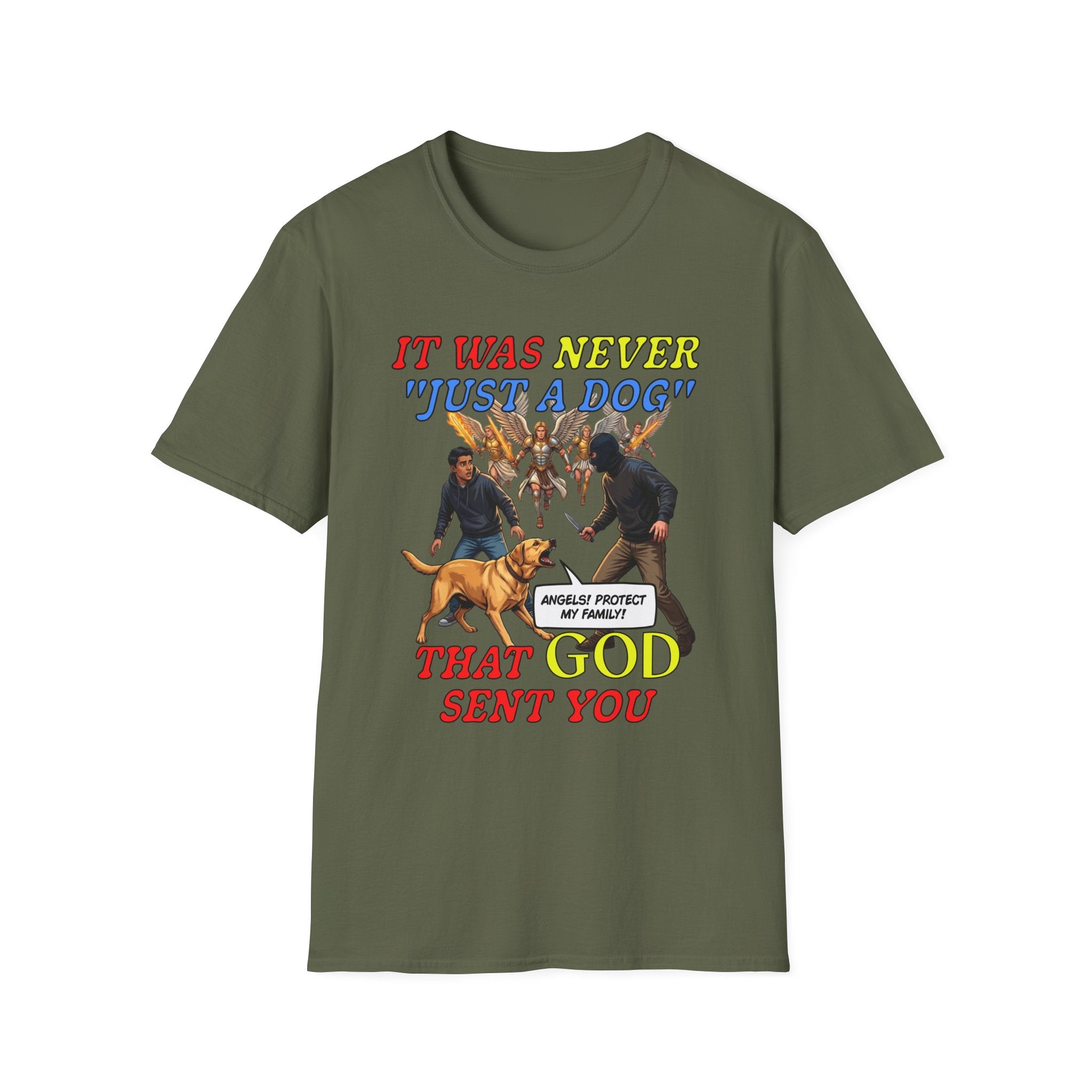 Dog Lovers "It Was Never Just A Dog" Faith Based Dog Lovers T-Shirt.
