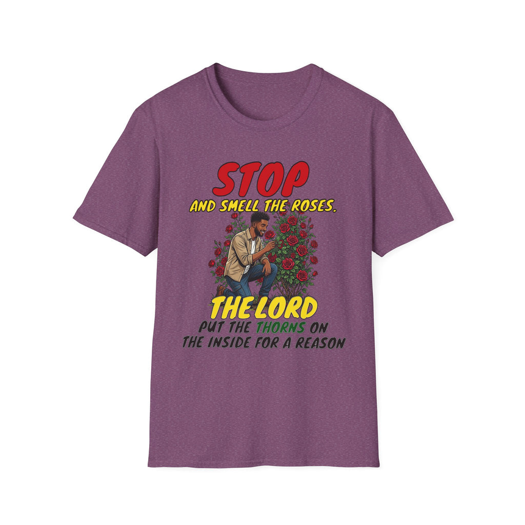 "Stop and Smell the Roses" - Faith Based Christian Inspirational Tee - Boys / Men 1A