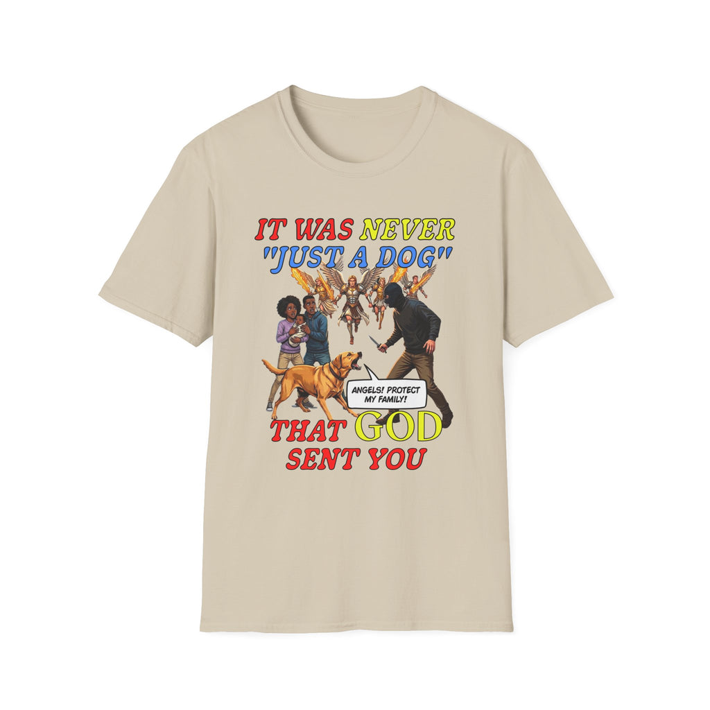 Dog Lovers "It Was Never Just A Dog" Faith Based Dog Lovers T-Shirt.