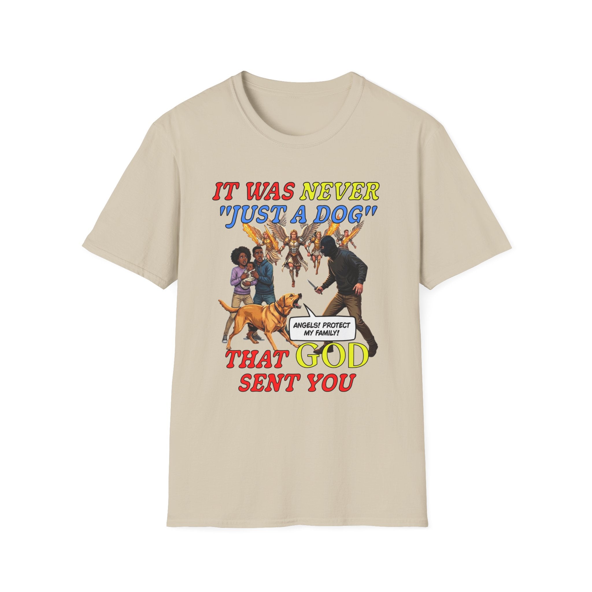 Dog Lovers "It Was Never Just A Dog" Faith Based Dog Lovers T-Shirt.