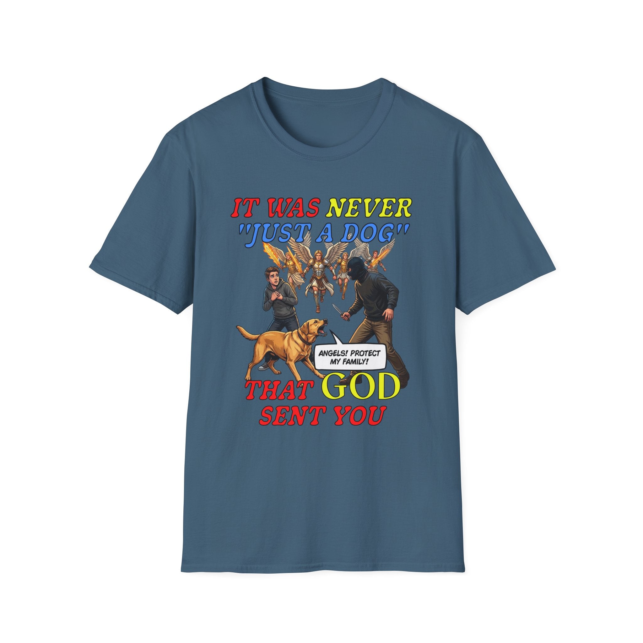 Dog Lovers "It Was Never Just A Dog" Faith Based Dog Lovers T-Shirt.
