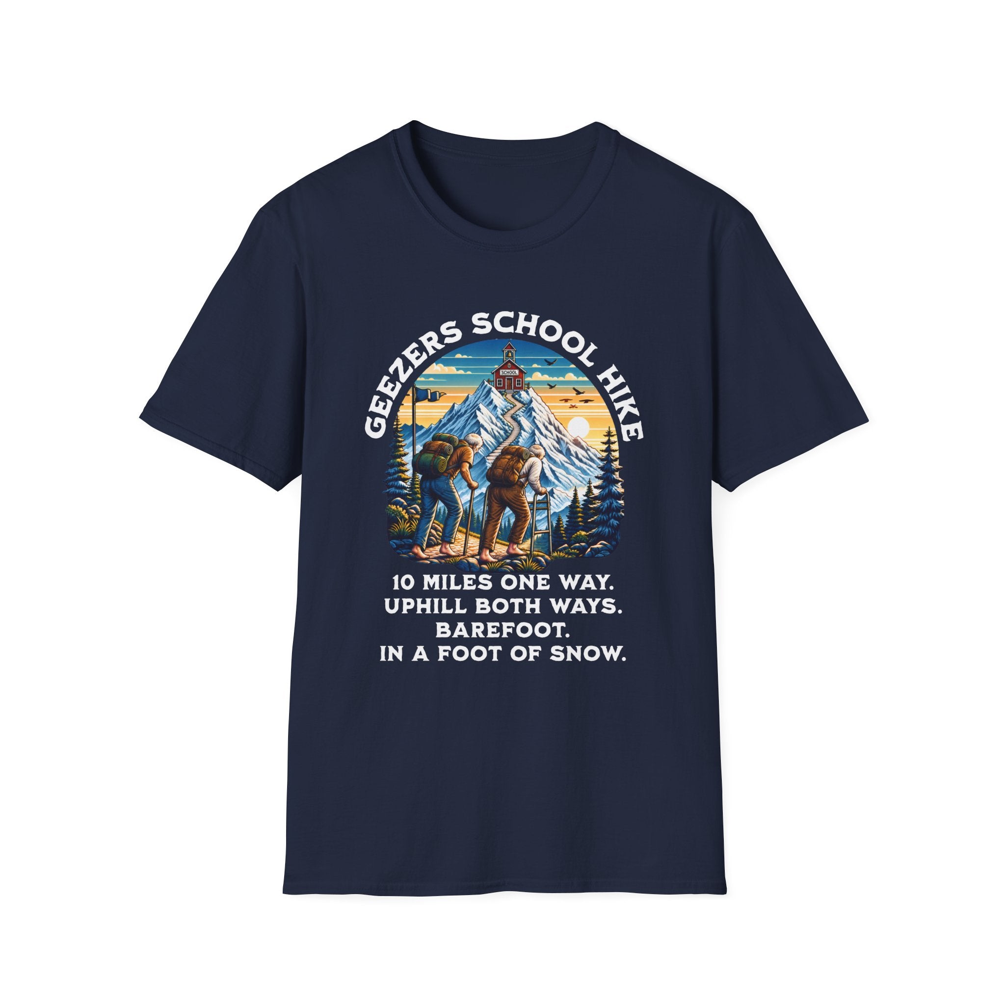 'Geezers School Hike' Mountain Vintage Graphic Tee