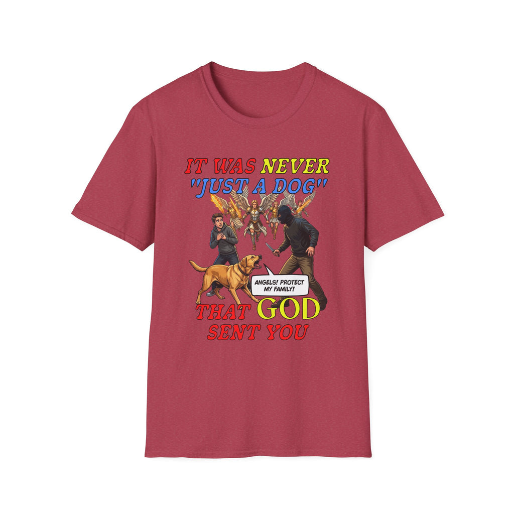 Dog Lovers "It Was Never Just A Dog" Faith Based Dog Lovers T-Shirt.