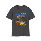 Dog Lovers "It Was Never Just A Dog" Faith Based Dog Lovers T-Shirt. (contains AI generated human mock-ups)