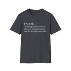 Faith Definition T-Shirt — "Trusting GOD to show you the next step" Christian Tee