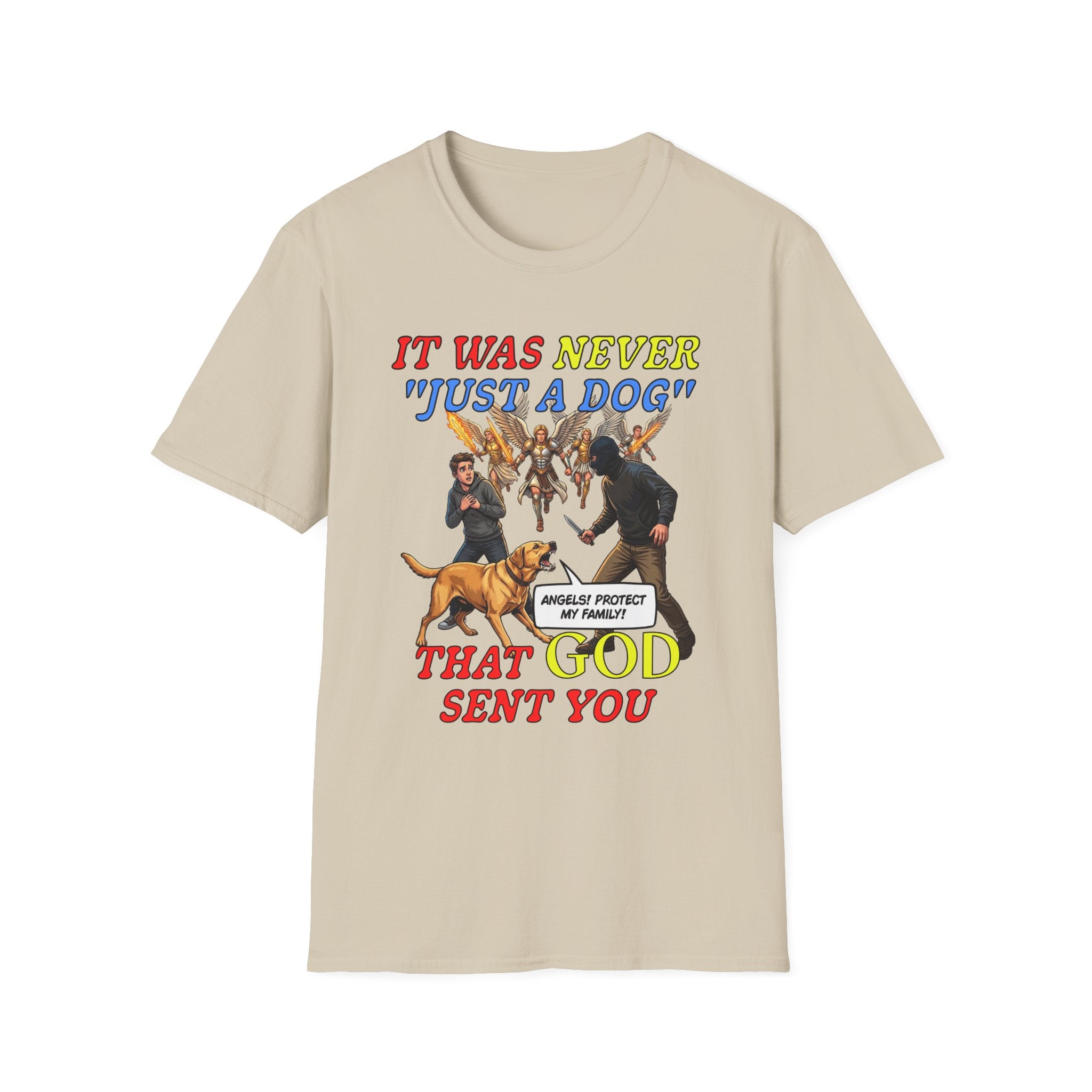 Dog Lovers "It Was Never Just A Dog" Faith Based Dog Lovers T-Shirt.