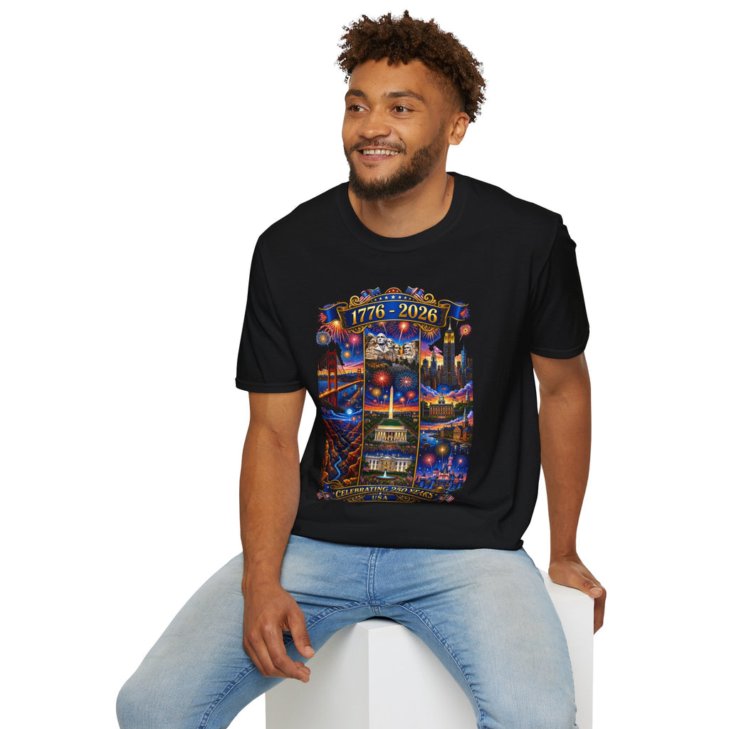 250th Anniversary Independence Day - 1776-2026 Patriotic America T-Shirt — Tee V1