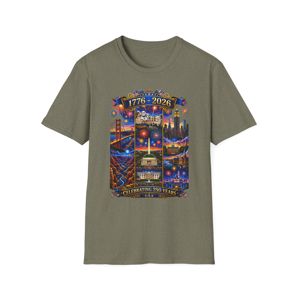 250th Anniversary Independence Day - 1776-2026 Patriotic America T-Shirt — Tee V1