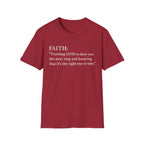Faith Definition T-Shirt — "Trusting GOD to show you the next step" Christian Tee