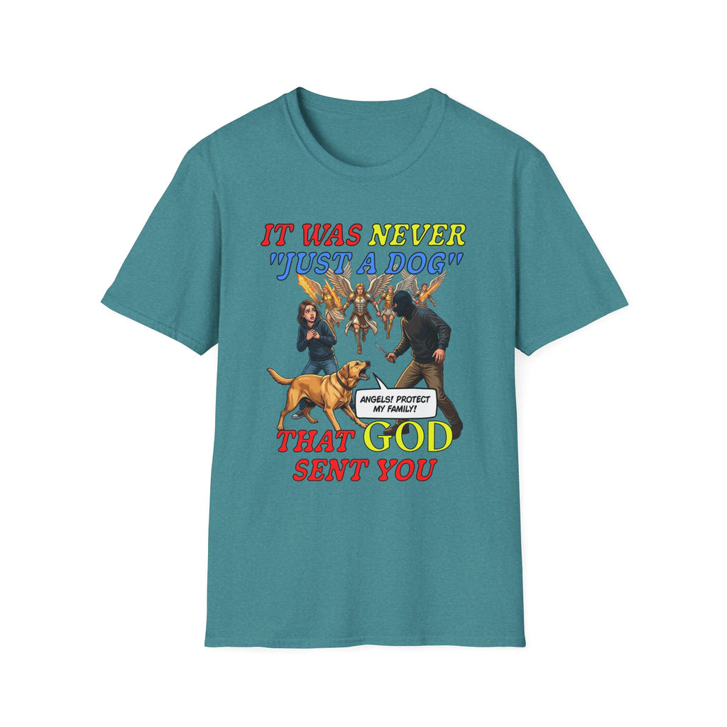 Dog Lovers "It Was Never Just A Dog" Faith Based Dog Lovers T-Shirt.