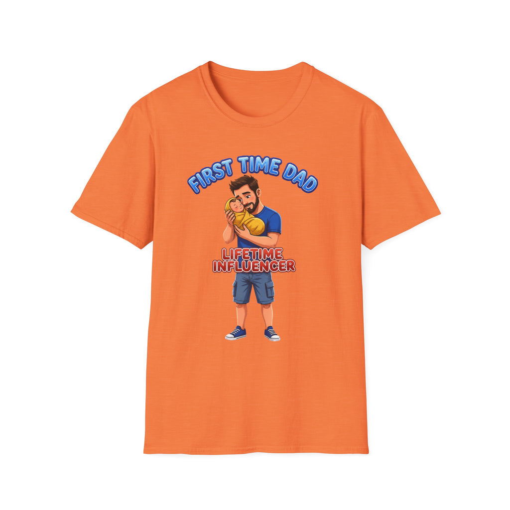 "First Time Dad – Lifetime Influencer" Fathers Day Gift T-Shirt