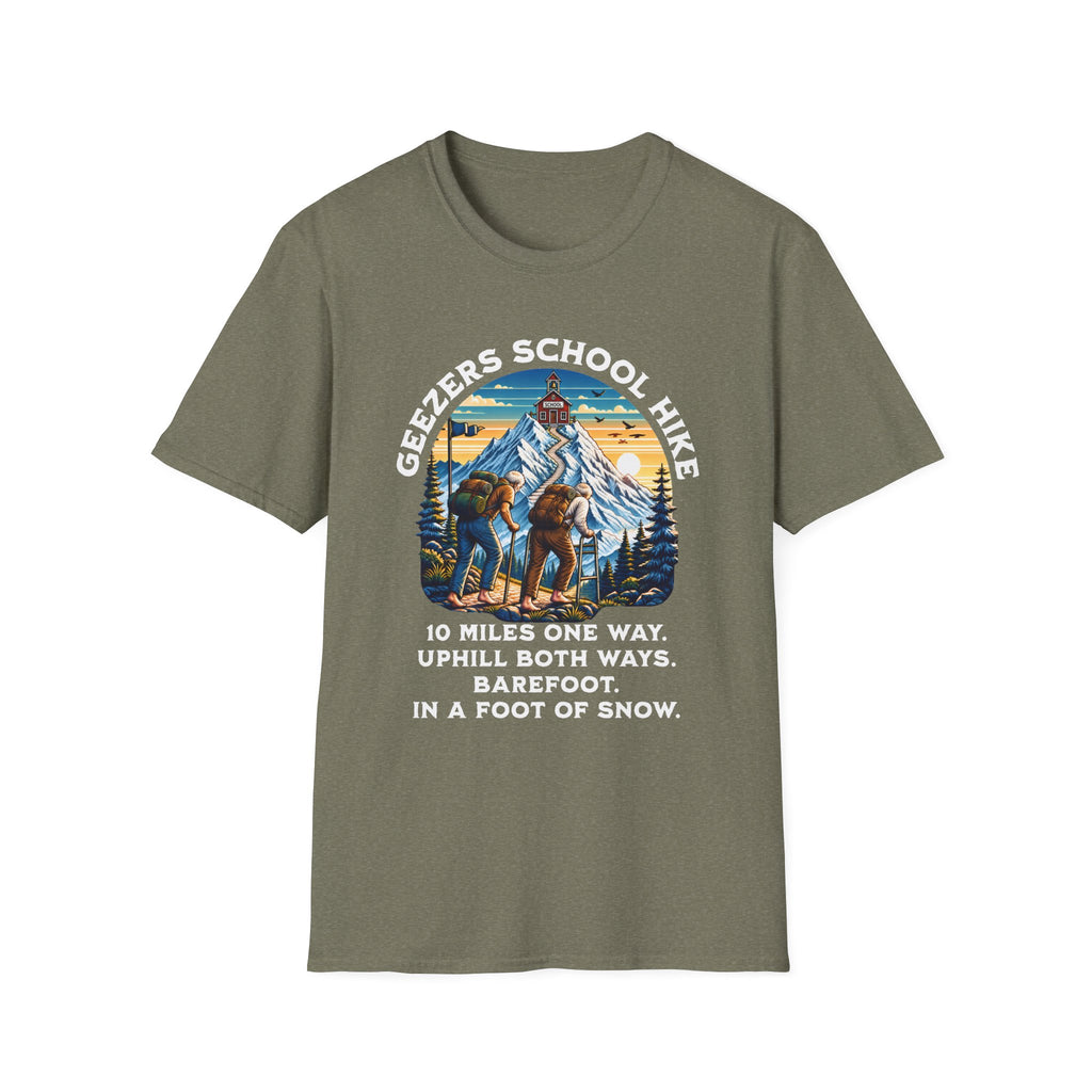 'Geezers School Hike' Mountain Vintage Graphic Tee
