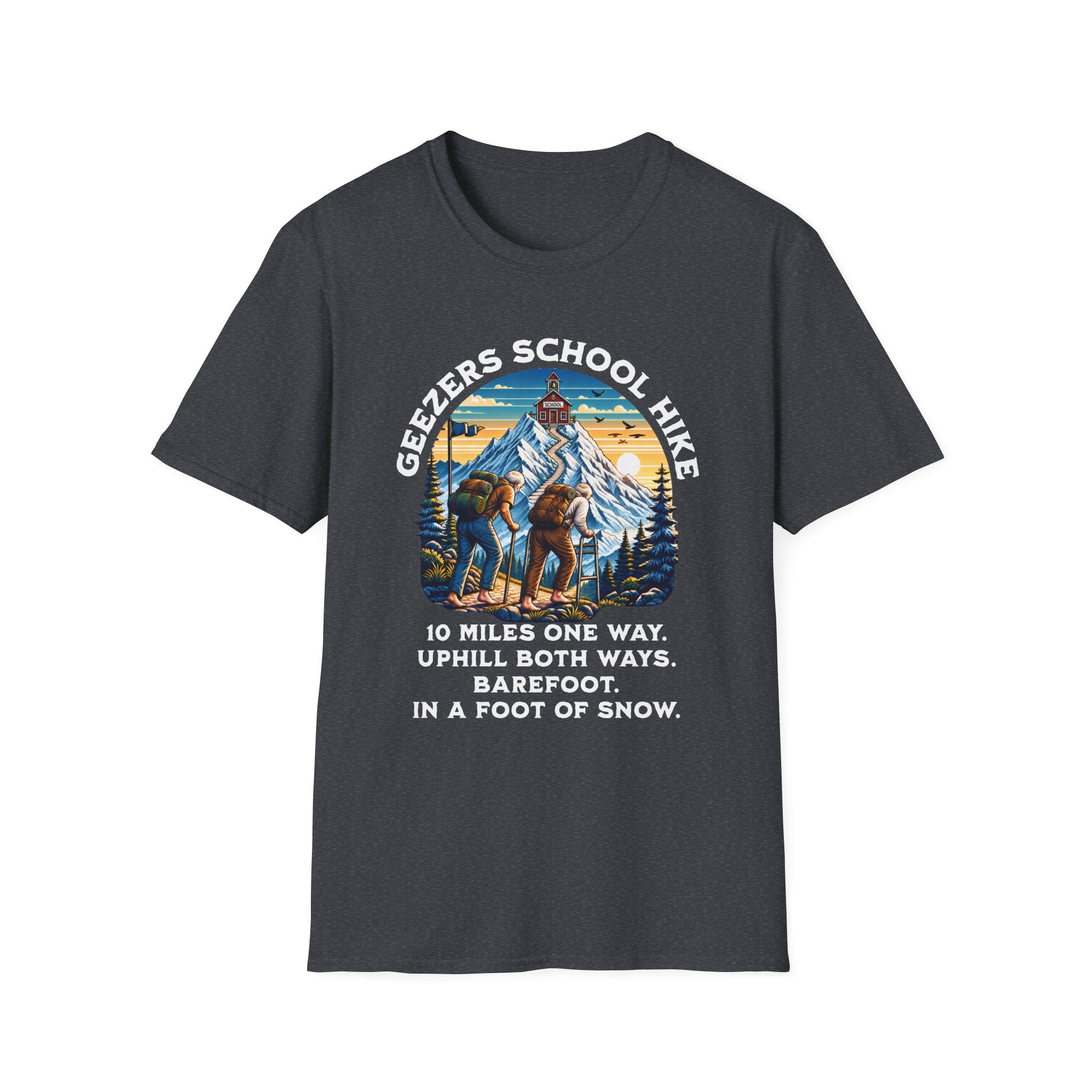 'Geezers School Hike' Mountain Vintage Graphic Tee