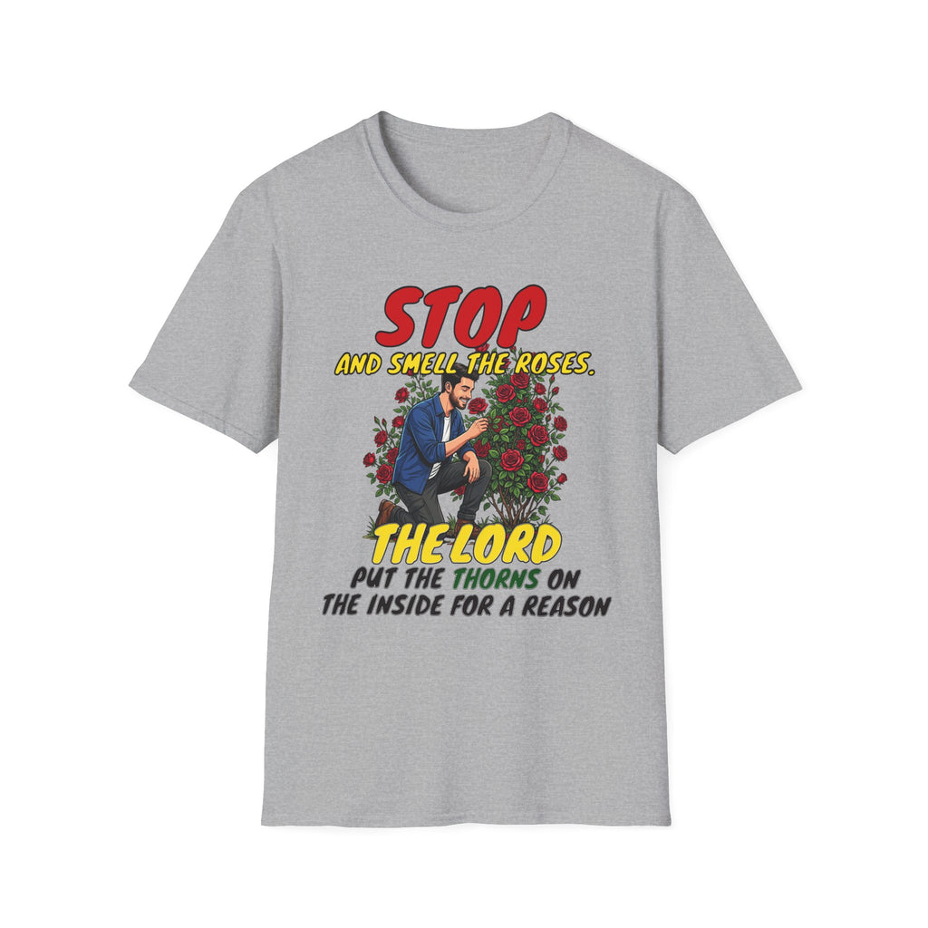 "Stop and Smell the Roses" - Faith Based Christian Inspirational Tee - Boys / Men 2A