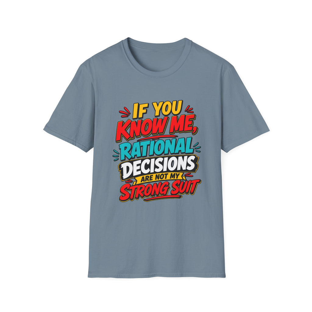 "If You Know Me, Rational": Funny Comic-Style Graphic Tee Shirt V2