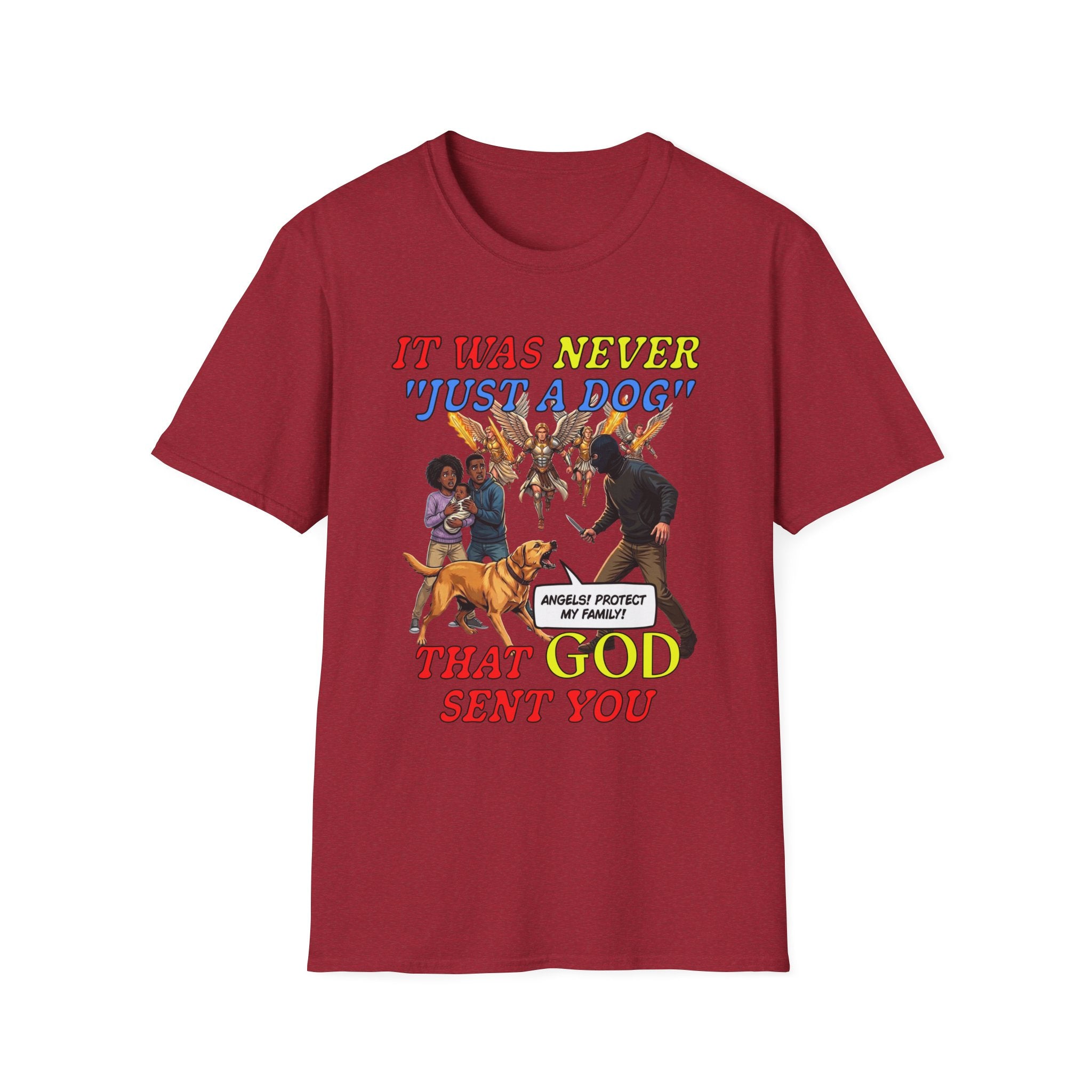 Dog Lovers "It Was Never Just A Dog" Faith Based Dog Lovers T-Shirt.