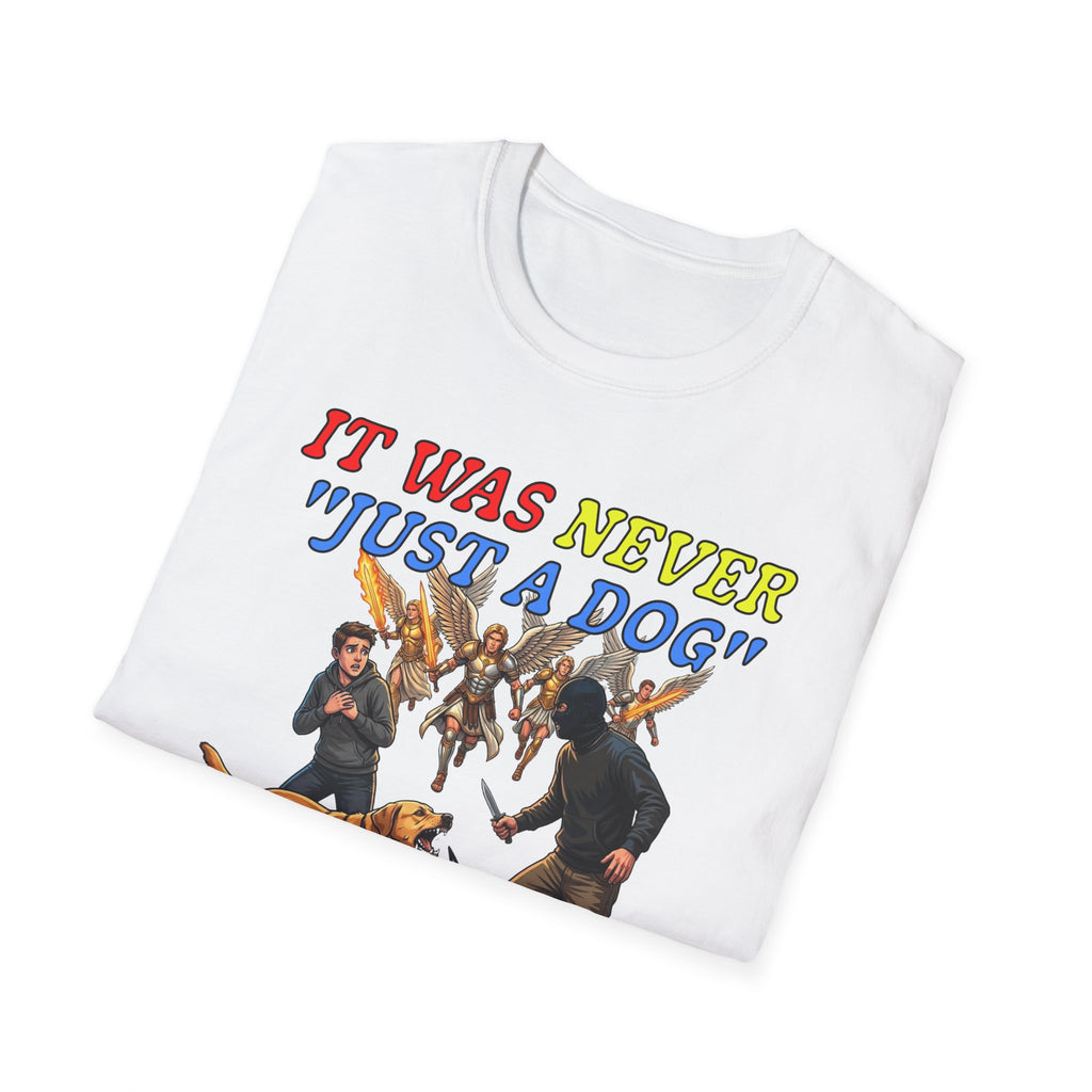 Dog Lovers "It Was Never Just A Dog" Faith Based Dog Lovers T-Shirt.