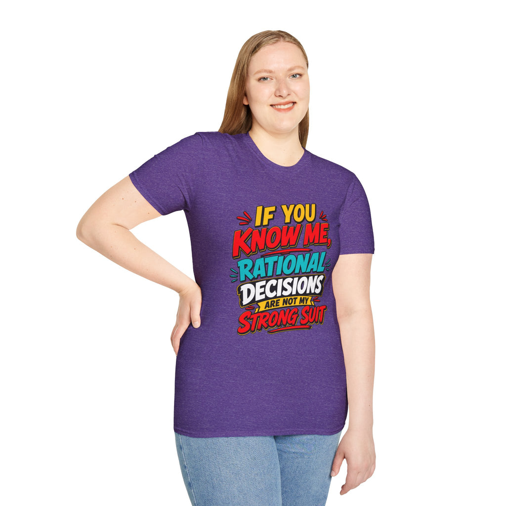 "If You Know Me, Rational": Funny Comic-Style Graphic Tee Shirt V2