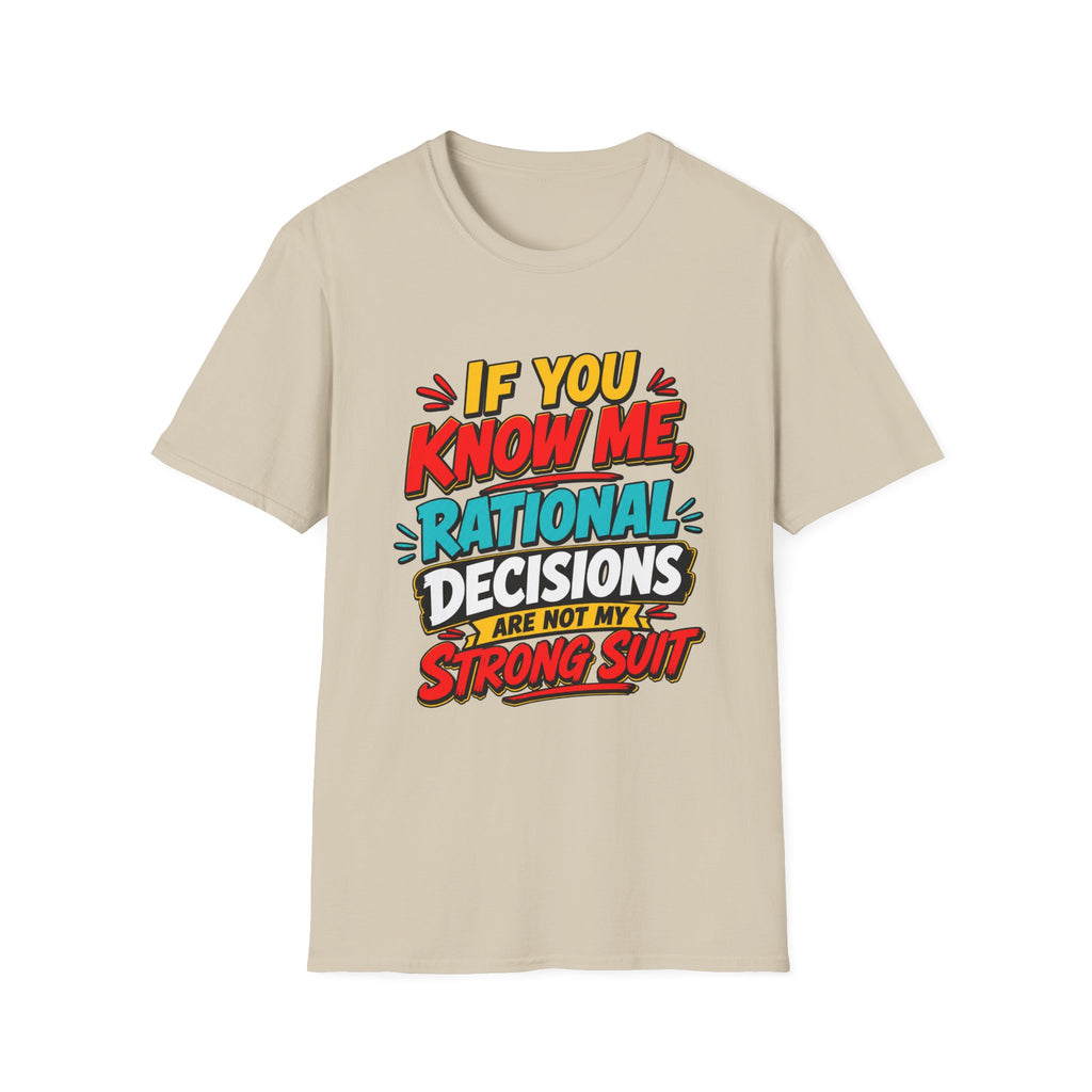 "If You Know Me, Rational": Funny Comic-Style Graphic Tee Shirt V2