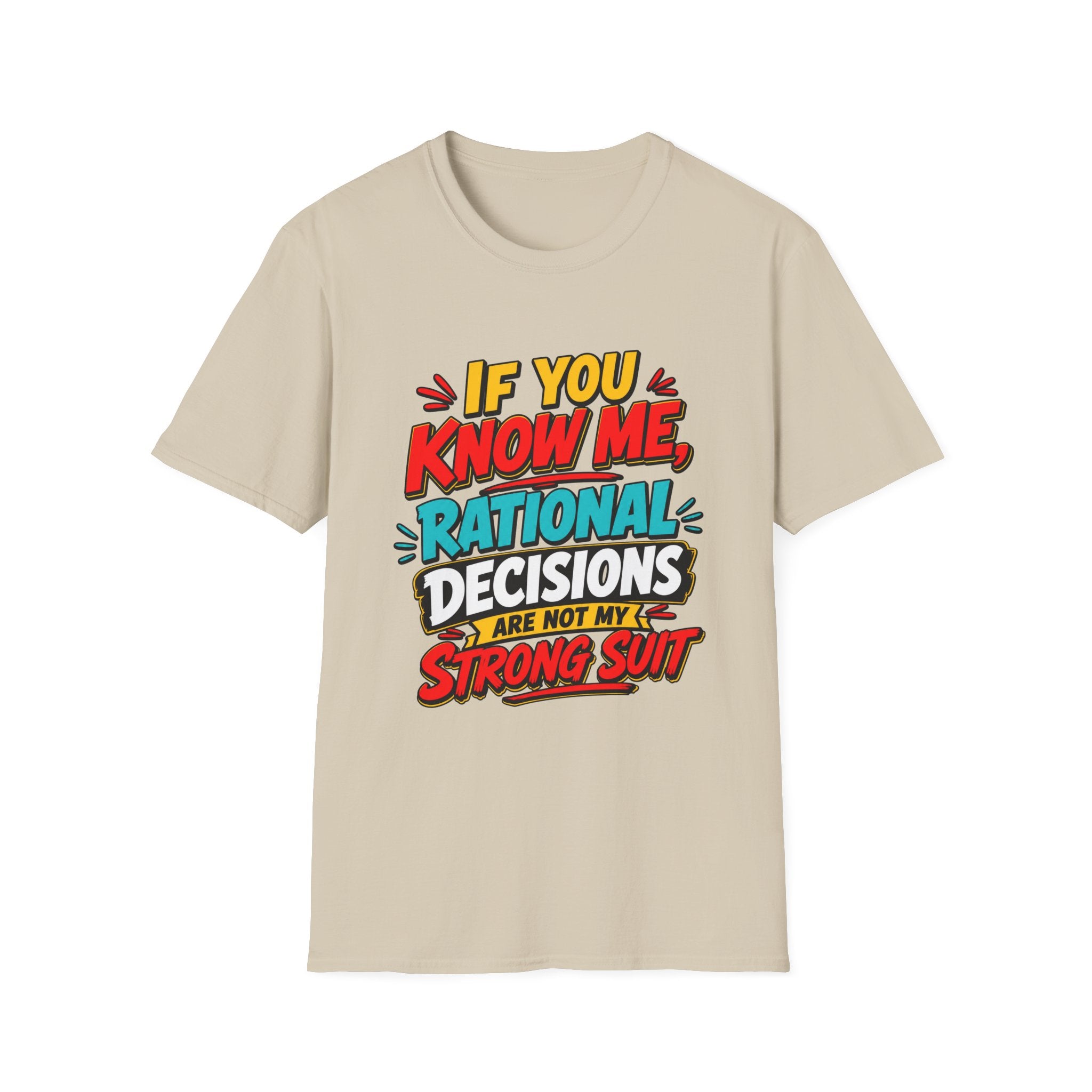 "If You Know Me, Rational": Funny Comic-Style Graphic Tee Shirt V2
