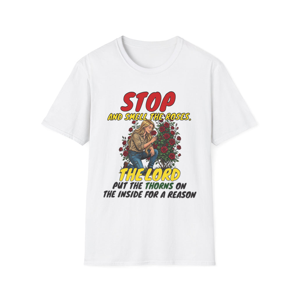 "Stop and Smell the Roses" - Faith Based Christian Inspirational Tee - Girls / Women 1A