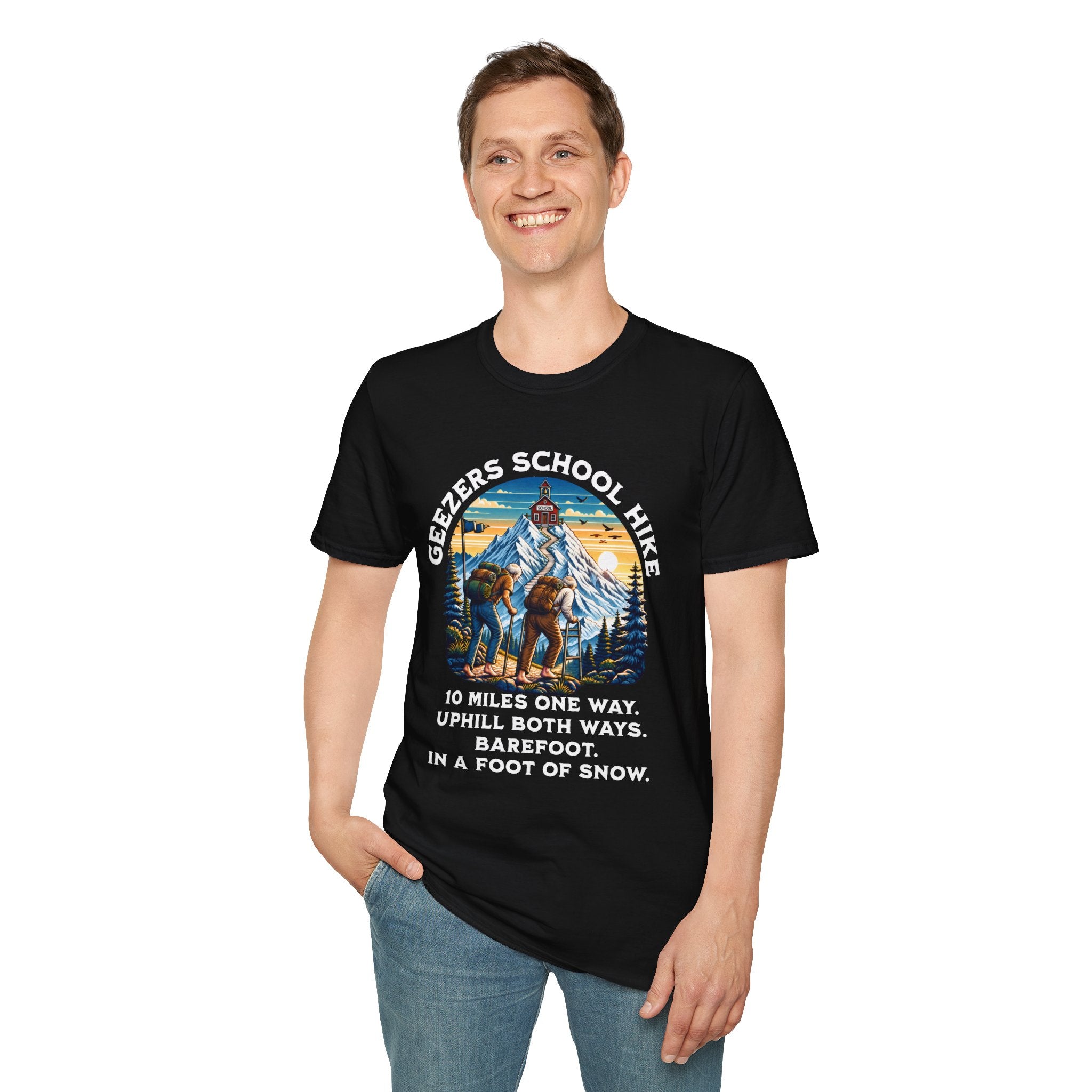 'Geezers School Hike' Mountain Vintage Graphic Tee