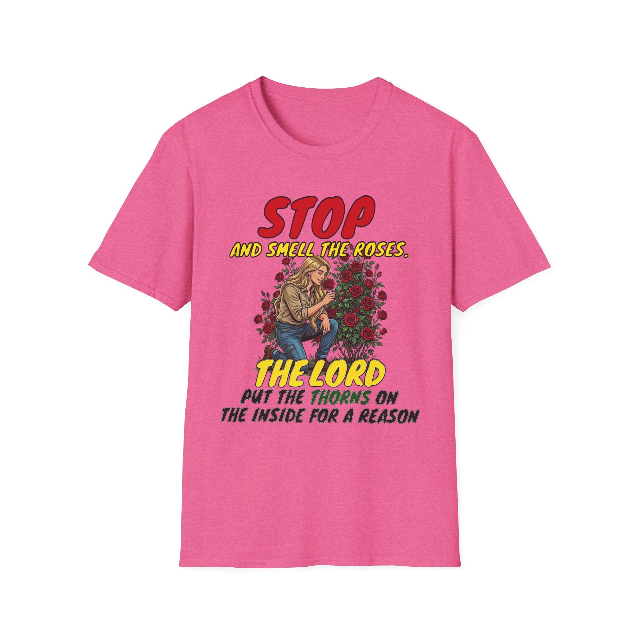 "Stop and Smell the Roses" - Faith Based Christian Inspirational Tee - Girls / Women 1A