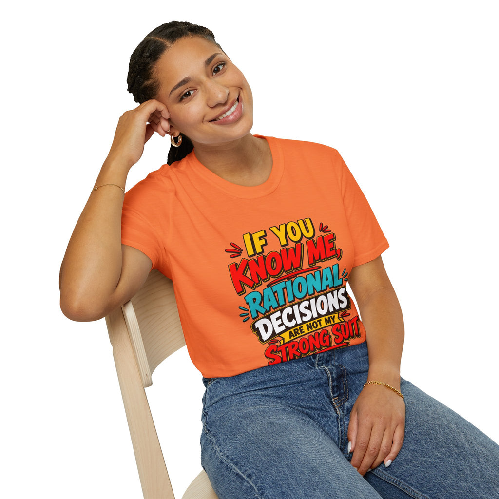 "If You Know Me, Rational": Funny Comic-Style Graphic Tee Shirt V2