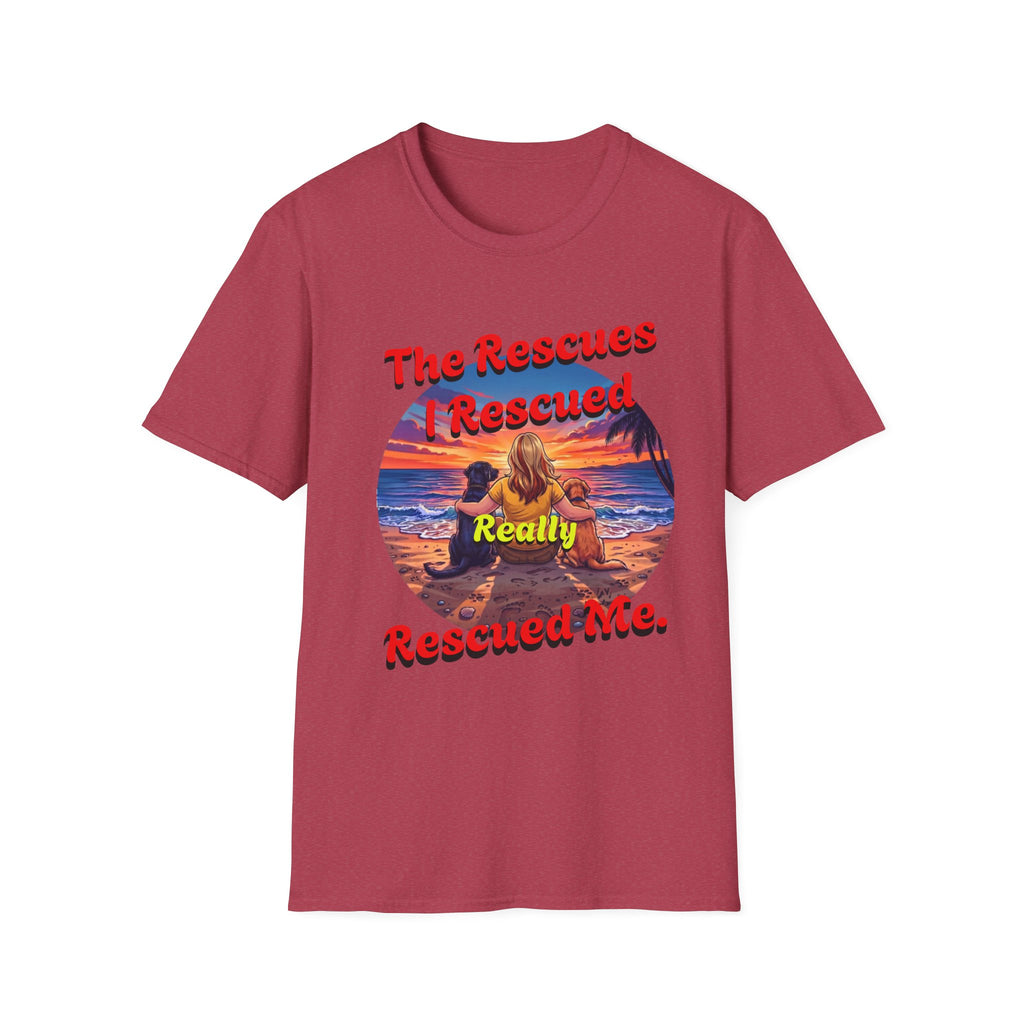 Rescue Dogs Saved Me Tee – "My Rescues Really Rescued Me" Beach Rescue Dog T-Shirt