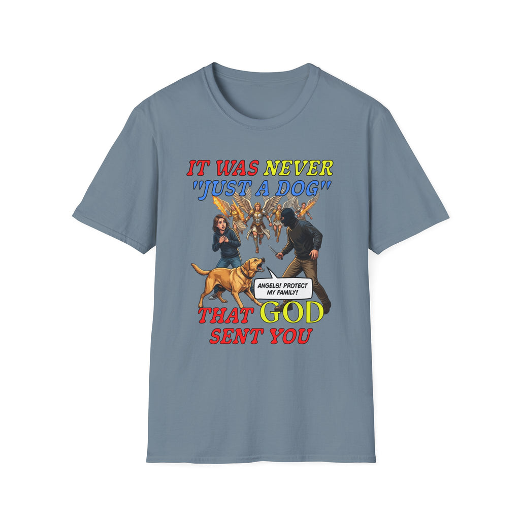 Dog Lovers "It Was Never Just A Dog" Faith Based Dog Lovers T-Shirt.