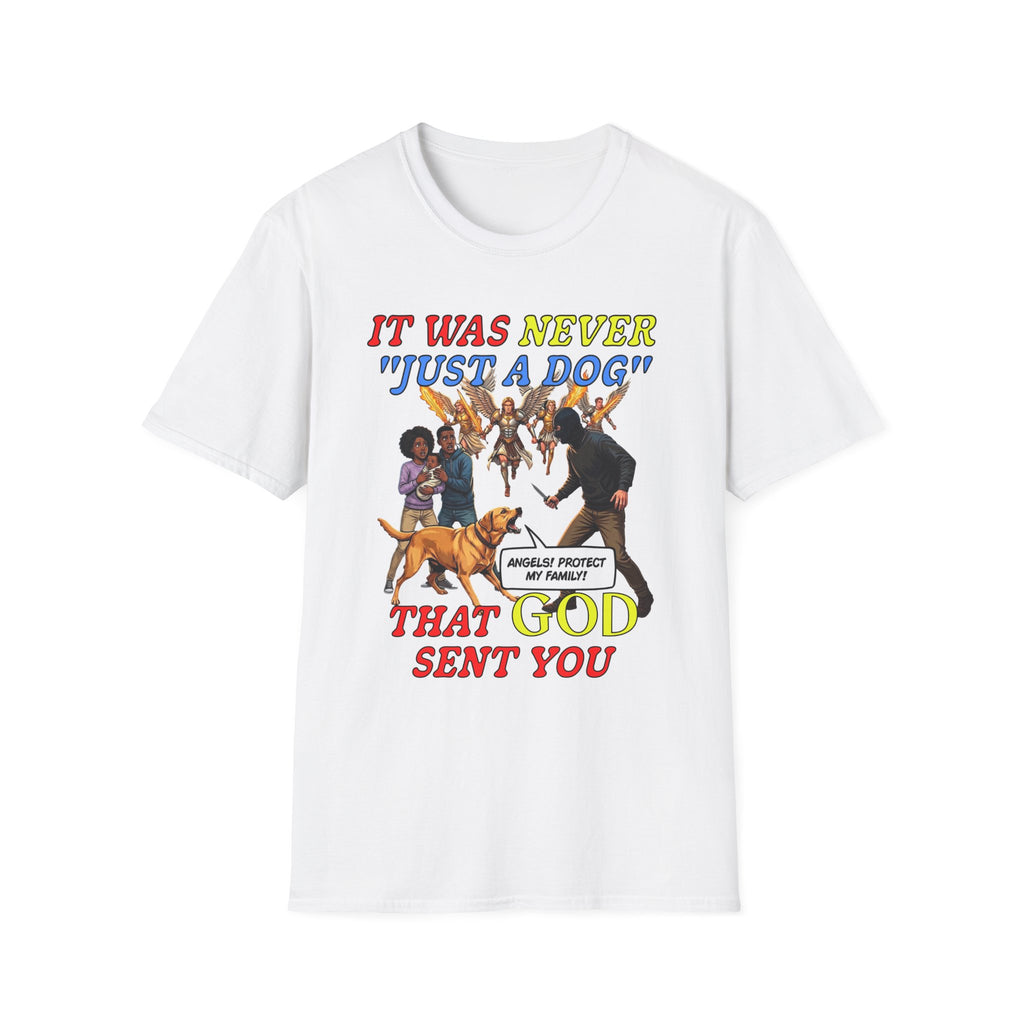 Dog Lovers "It Was Never Just A Dog" Faith Based Dog Lovers T-Shirt.