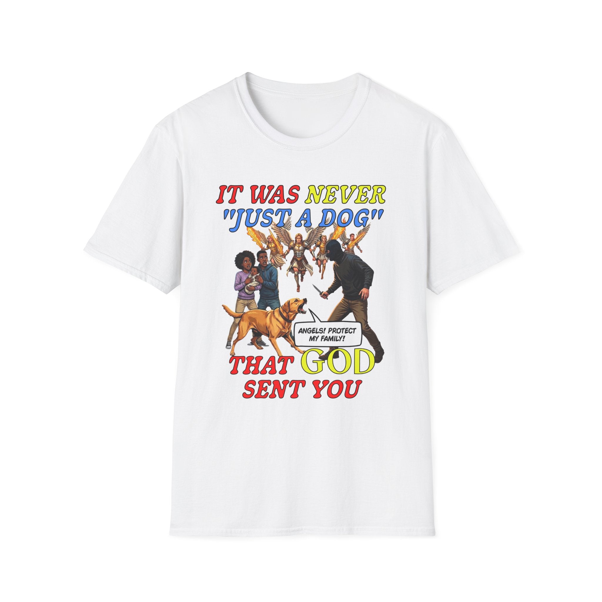 Dog Lovers "It Was Never Just A Dog" Faith Based Dog Lovers T-Shirt.