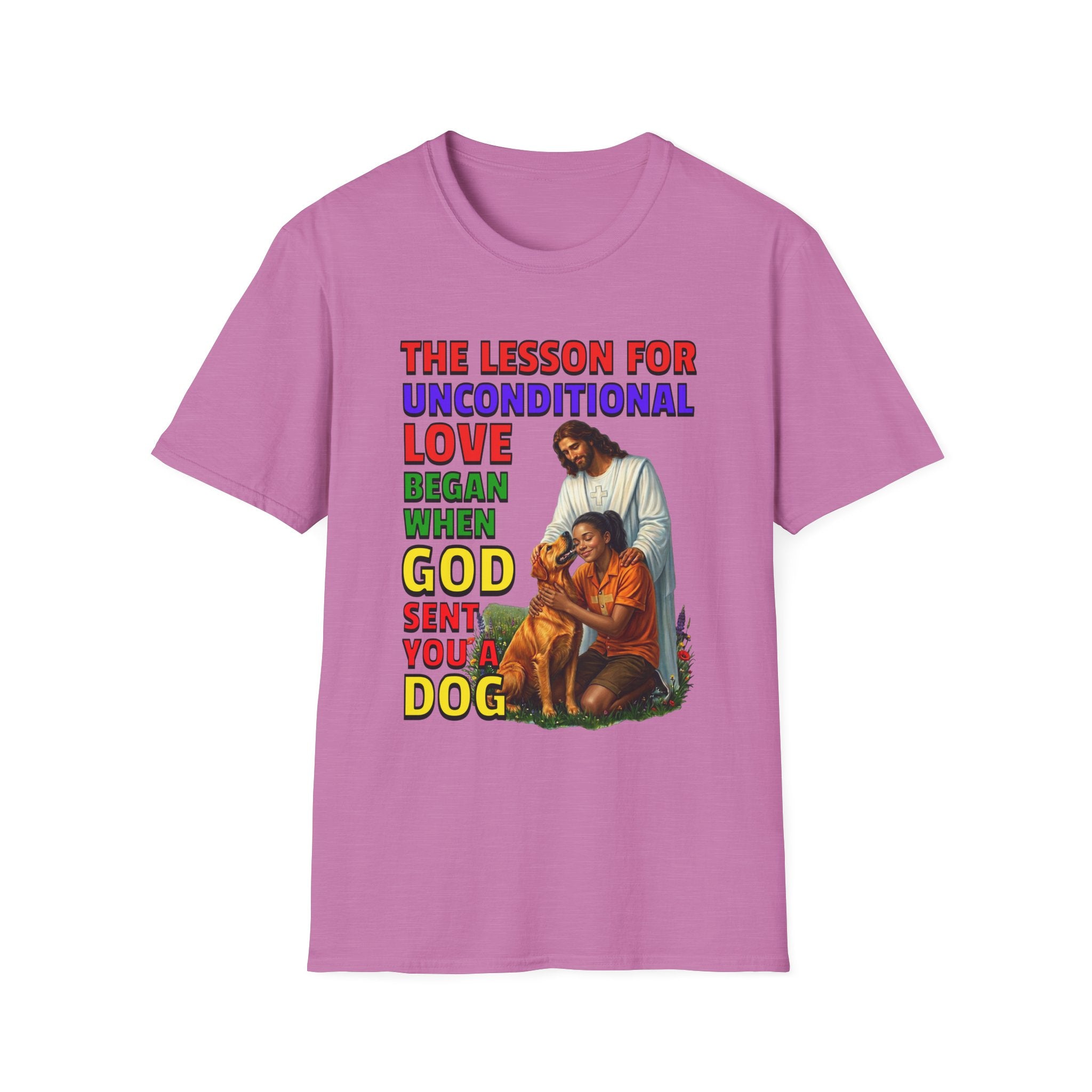 God Sent You A Dog - Young Woman-1D. Inspirational - Dog Lovers T-shirt