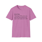 Faith T-Shirt — "Trusting GOD to show you the next step" Inspirational Christian Tee (Black lettering)