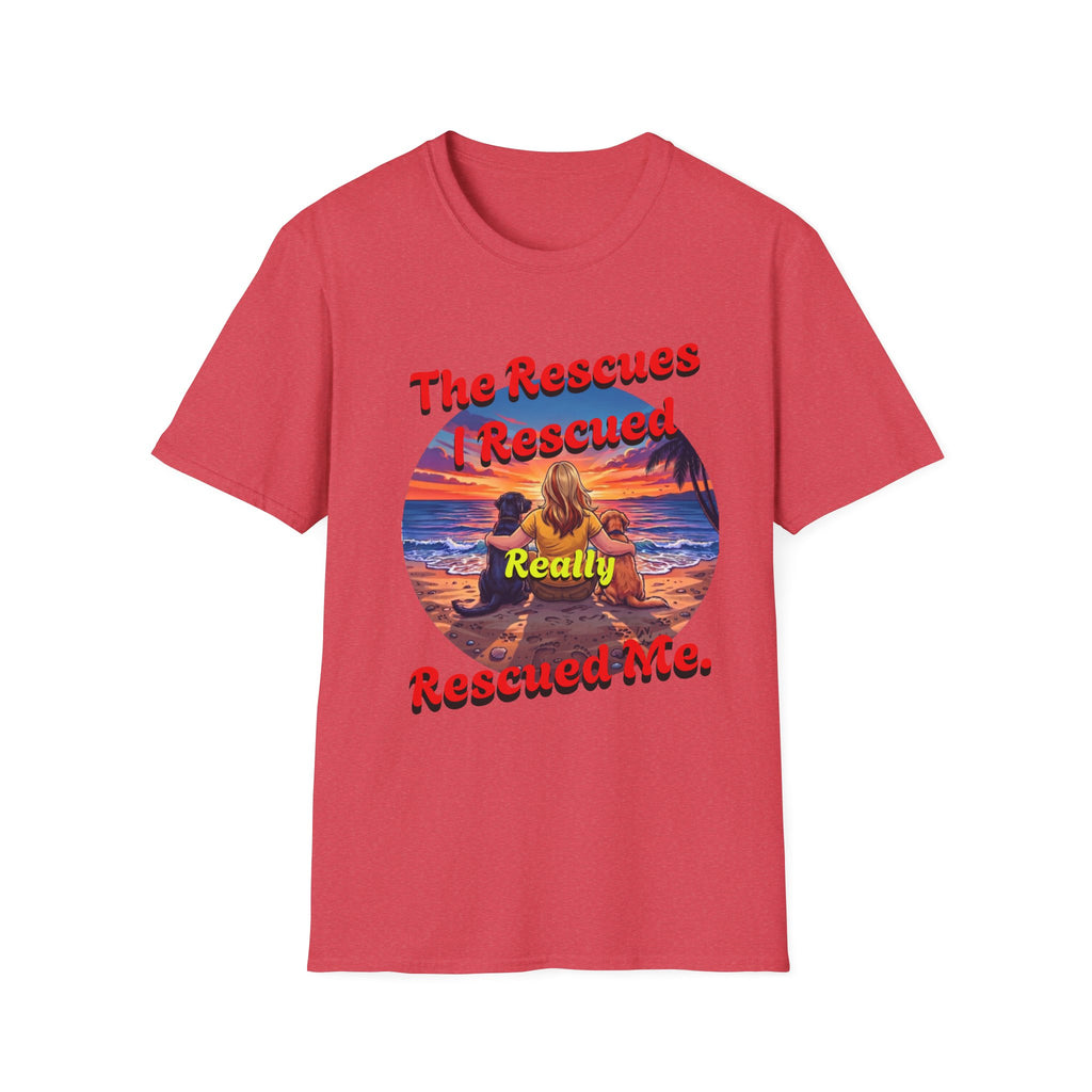 Rescue Dogs Saved Me Tee – "My Rescues Really Rescued Me" Beach Rescue Dog T-Shirt