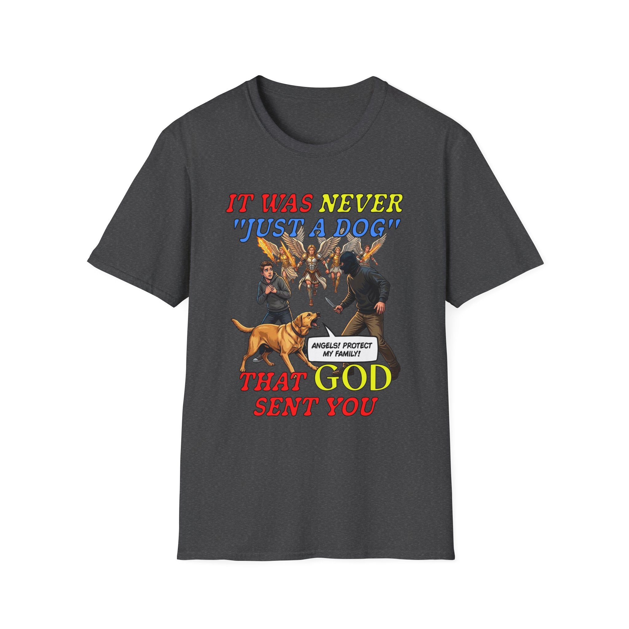 Dog Lovers "It Was Never Just A Dog" Faith Based Dog Lovers T-Shirt.