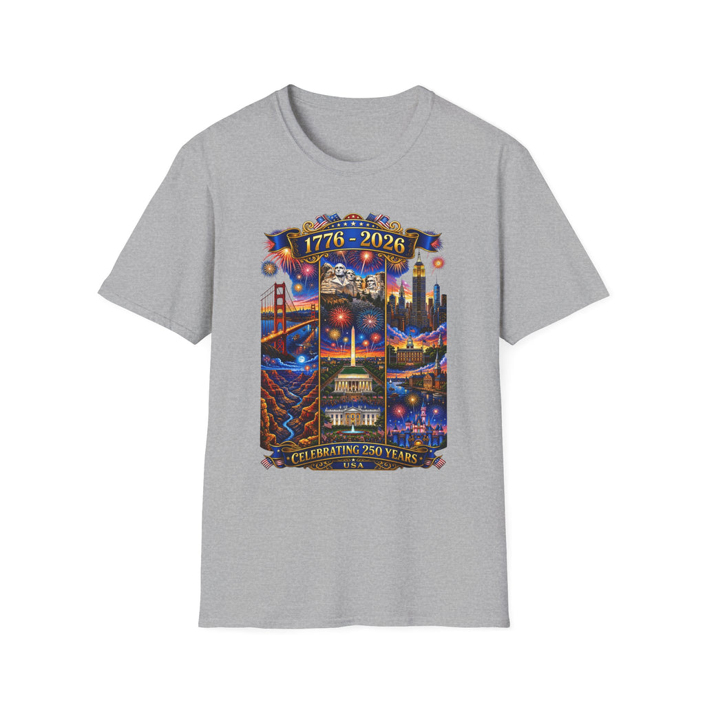 1776–2026 Celebrating 250 Years Patriotic USA Anniversary T-Shirt V2