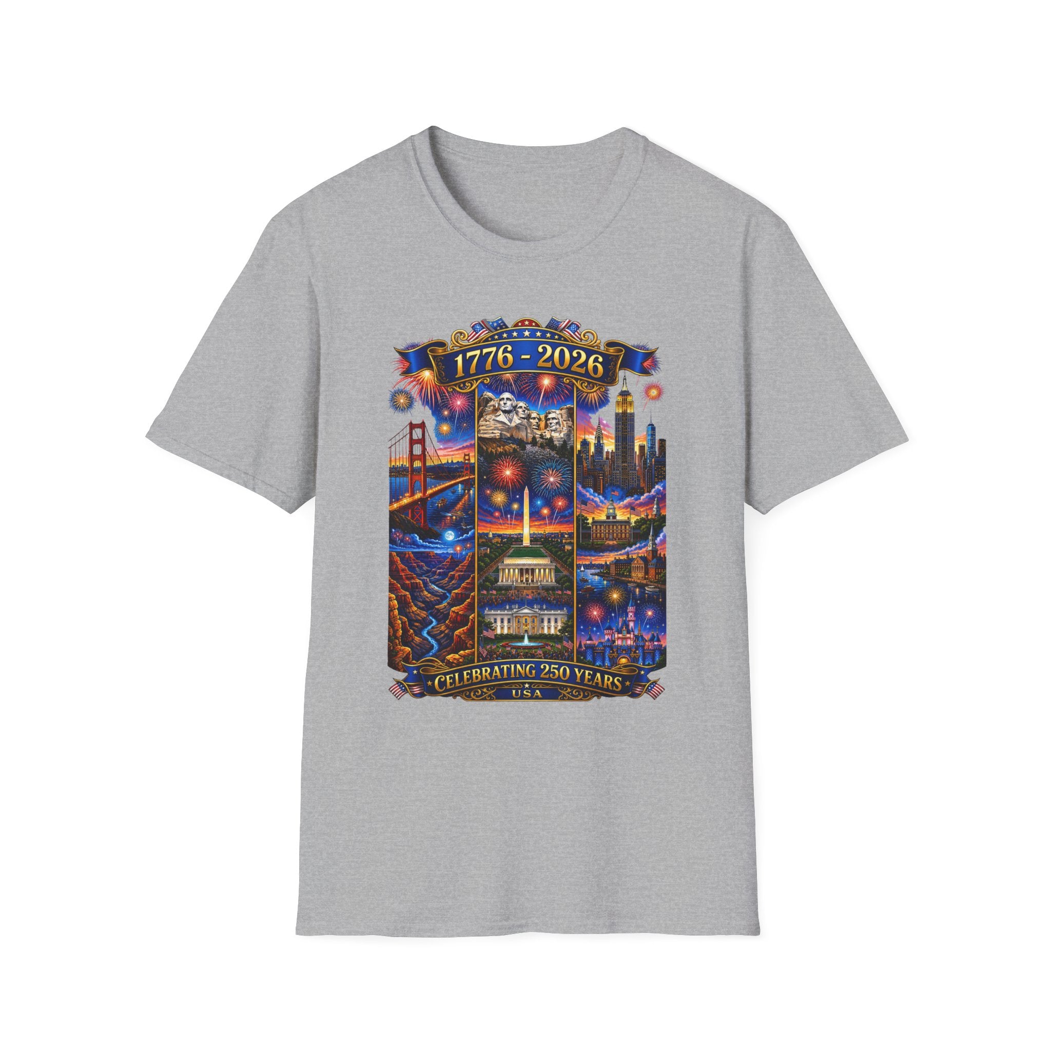1776–2026 Celebrating 250 Years Patriotic USA Anniversary T-Shirt V2