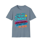 “Social Media Keyboard Courage” Graphic Tee (Be Kind Message) - T-Shirt    (AI Generated Human Mock-Ups)